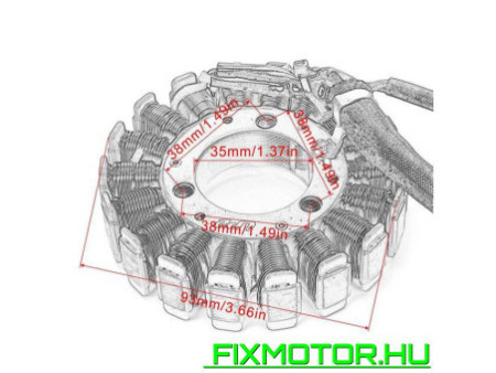 Generátor állórész Suzuki DRZ250 DRZ400 DR250R DRZ400E DRZ400SM 32101-13E00 32101-13E02 32101-13E03 32101-29F00