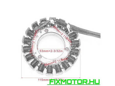 Generátor állórész Suzuki VL 1500 VL1500 Boulevard C90 C90T 2005-2009 2006 2007 2008 32101-10F11 32101-10F10 32101-10F10