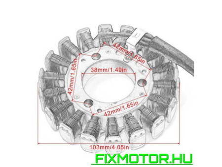 Generátor állórész Suzuki GN250 TU250 32101-38302 GN TU 250 32101-38302