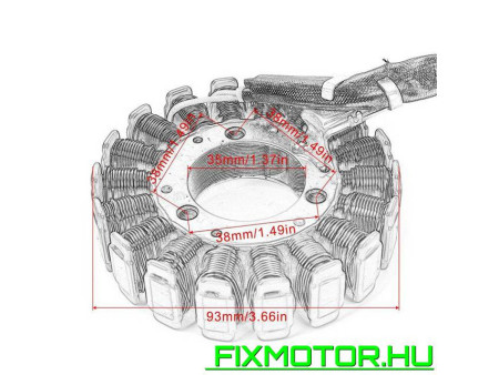 Generátor állórész Suzuki TU GS GN 125 32101-05300 TU125 1999 GS125 1982-1994 GN125 1982-2001 SUZUKI: 32101-05300