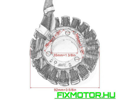 Generátor állórész Honda CH FES NSS 250 CH250 Elite FES250 Foresight NSS250 Forza 250 Reflex Jazz 31120-KAB-018