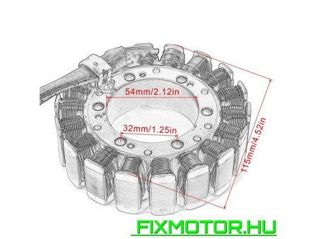 Generátor állórész Honda VF700S VF750S VF1100S Sabre VT700C VT750C VT800 Shadow 31120-ME9-005