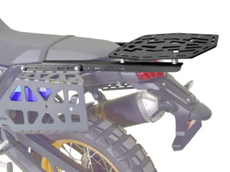 Alumínium fekete csomagtartó lemez + tartó Yamaha Tenere 700 (2019-2024) / Tenere 700 World Raid (2022-2025), kis