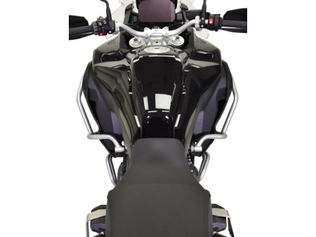 Bukócső Bunker szett BMW F 900 GS Adventure (2024-től), ezüst + csúszkák bukócsőhöz