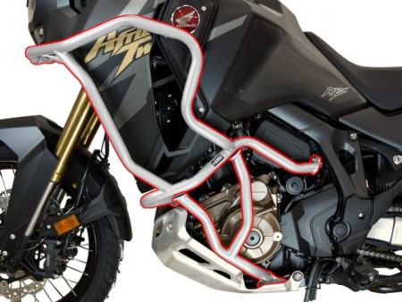 Bukócső Bunker szett Honda CRF 1100 Africa Twin Adventure Sports DCT (2024-től), ezüst + csúszkák bukócsőhöz
