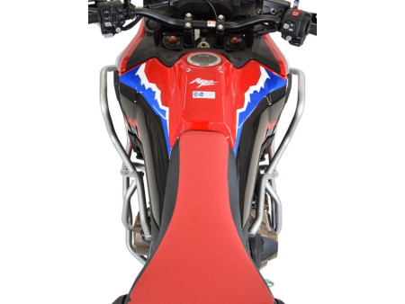 Bukócső Bunker szett Honda CRF 1100 Africa Twin DCT (2024-től), ezüst + csúszkák bukócsőhöz