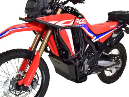 Bukócső Bunker szett Honda CRF 300 Rally, fekete + Alumínium fekete motorvédő + csúszkák bukócsőhöz