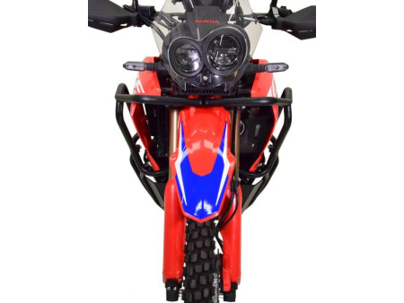 Bukócső Bunker szett Honda CRF 300 Rally, fekete + Alumínium fekete motorvédő + csúszkák bukócsőhöz