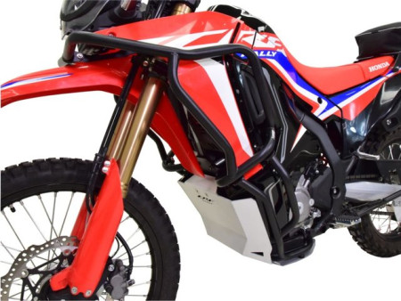 Bukócső Bunker szett Honda CRF 300 Rally, fekete + nyers alumínium motorvédő