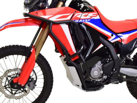 Bukócső Bunker szett Honda CRF 300 Rally, fekete + nyers alumínium motorvédő