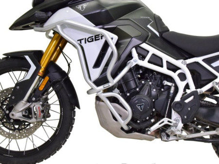 Bukócső Bunker szett Triumph Tiger 900 (2024-től), ezüst + csúszkák bukócsőhöz