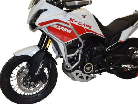 Bukócső MOTO MORINI X-CAPE 650, felső, ezüst