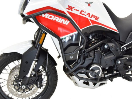Bukócső MOTO MORINI X-CAPE 650, felső és alsó, fekete