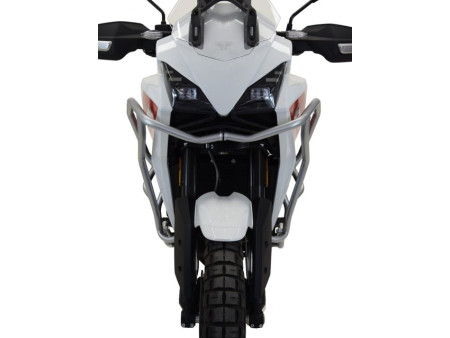 Bukócső MOTO MORINI X-CAPE 650, felső és alsó, ezüst