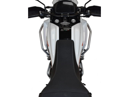 Bukócső MOTO MORINI X-CAPE 650, felső és alsó, ezüst