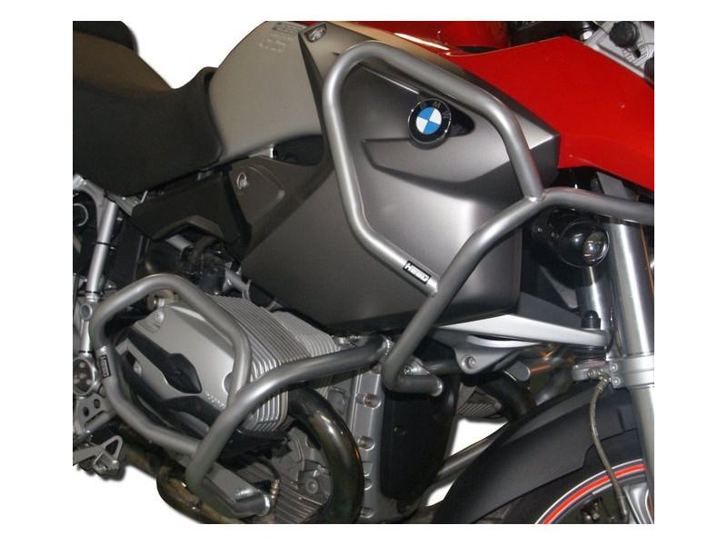 Bukócső BMW R 1200 GS (2004-2007), Full Bunker ezüst + csúszkák bukócsőhöz