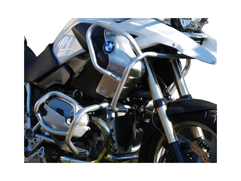 Bukócső BMW R 1200 GS (2008-2012), Full Bunker ezüst + csúszkák bukócsőhöz