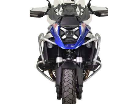Bukócső BMW R 1300 GS, felső és alsó Basic, ezüst + csúszkák bukócsőhöz