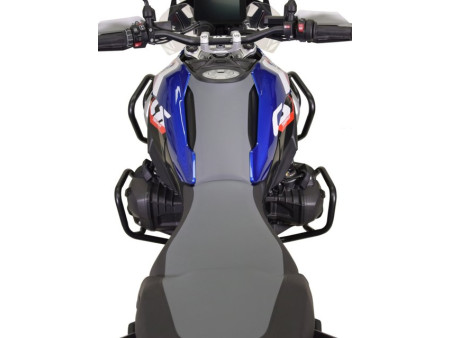 Bukócső BMW R 1300 GS, felső és alsó Bunker, fekete + csúszkák bukócsőhöz