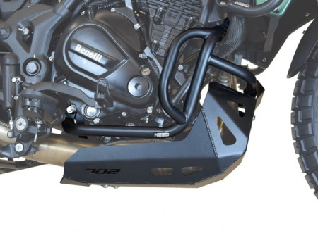 Bukócső Benelli TRK 702 / 702X, alsó fekete + acél fekete motorvédő