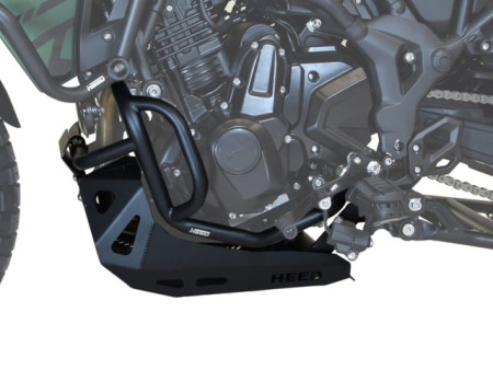 Bukócső Benelli TRK 702 / 702X, alsó fekete + acél fekete motorvédő