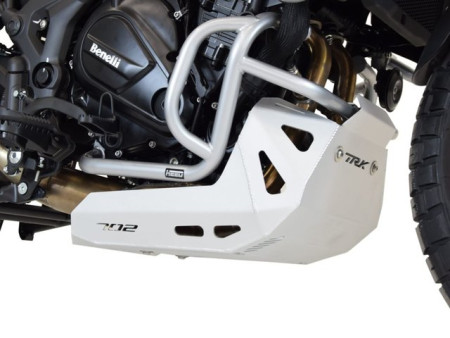Bukócső Benelli TRK 702 / 702X, alsó ezüst + Alumínium motorvédő
