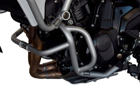 Bukócső Benelli TRK 702 / 702X, alsó ezüst + Alumínium motorvédő