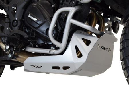 Bukócső Benelli TRK 702 / 702X, alsó ezüst + acél ezüst motorvédő