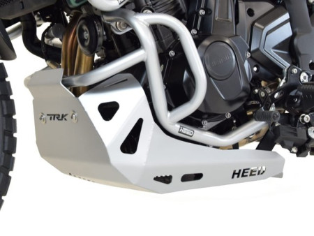 Bukócső Benelli TRK 702 / 702X, alsó ezüst + acél ezüst motorvédő