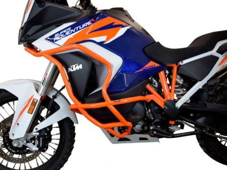 Bukócső KTM 1290 Super Adventure S / R (2021-2025), Bunker, narancssárga + táskák