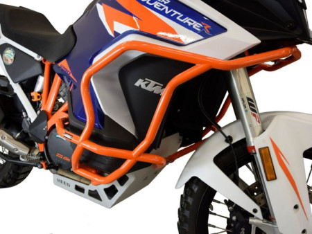 Bukócső KTM 1290 Super Adventure S / R (2021-2025), Bunker, narancssárga + universal lights brackets