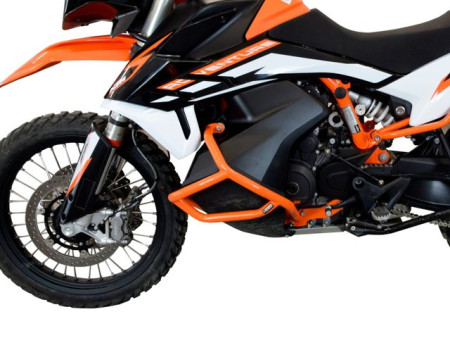 Bukócső KTM 890 Adventure / 890 Adventure R / 790 Adventure / 790 Adventure R (2019-2022), alsó, narancssárga