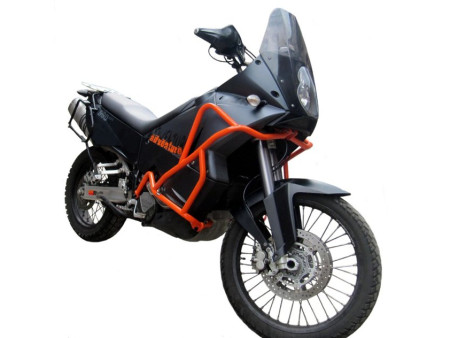 Bukócső KTM 990 Adventure (2006-2012), narancssárga + felső és alsó táskák