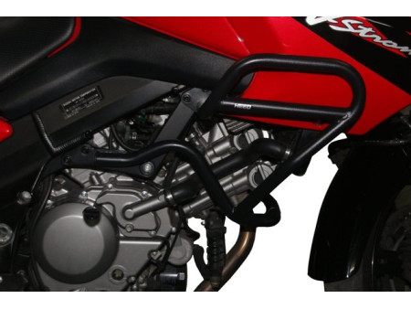 Bukócső Suzuki DL 650 V-Strom (2004-2016) + fekete acél motorvédő