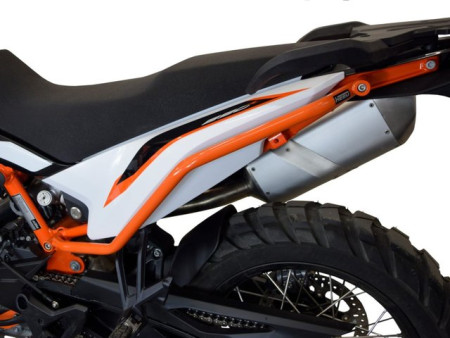 Bal oldala hátsó Bukócső KTM 890 Adventure / 890 Adventure R / 790 Adventure / 790 Adventure R (2019-től), narancssárga