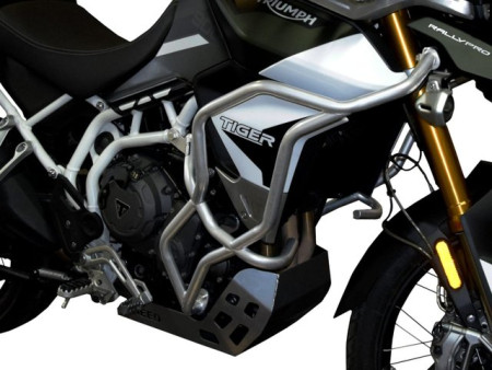 Bukócső jobb oldala Triumph Tiger 850, Bunker ezüst