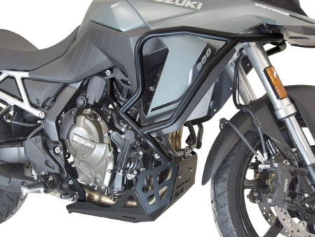 Szett Suzuki V-Strom 800 SE / 800 DE, felső bukócső + alumínium fekete motorvédő