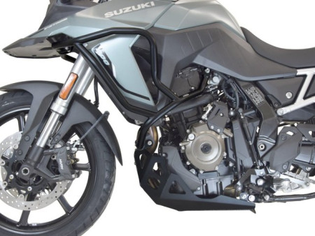 Szett Suzuki V-Strom 800 SE / 800 DE, felső bukócső + acél fekete motorvédő