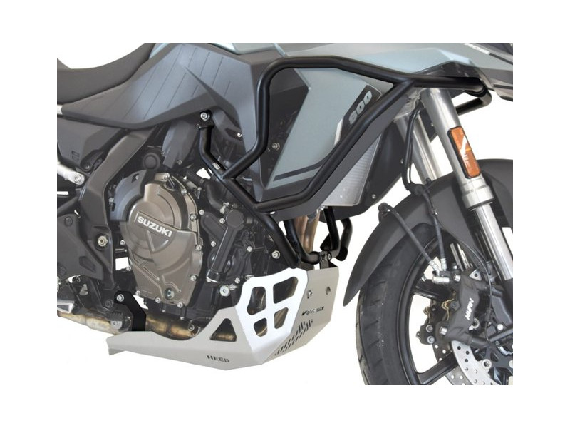 Szett Suzuki V-Strom 800 SE / 800 DE, felső bukócső + acél ezüst motorvédő