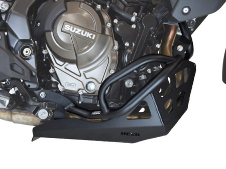 Szett Suzuki V-Strom 800 SE / V-Strom 800 DE, alsó bukócső + alumínium fekete motorvédő