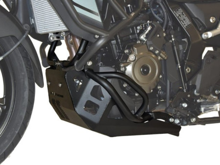 Szett Suzuki V-Strom 800 SE / V-Strom 800 DE, alsó bukócső + acél fekete motorvédő