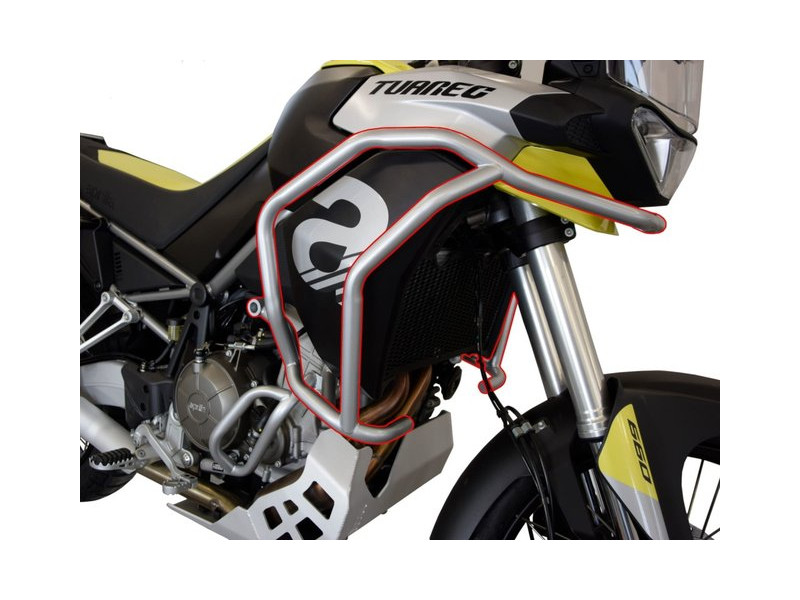 Felső bukócső Aprilia Tuareg 660, ezüst