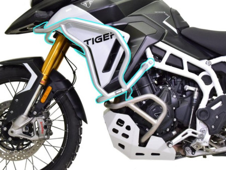 Felső bukócső Triumph Tiger 900 (2024-től), ezüst