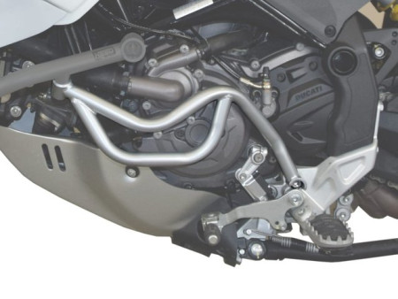 Felső bukócső + water pump protection Ducati DesertX, ezüst